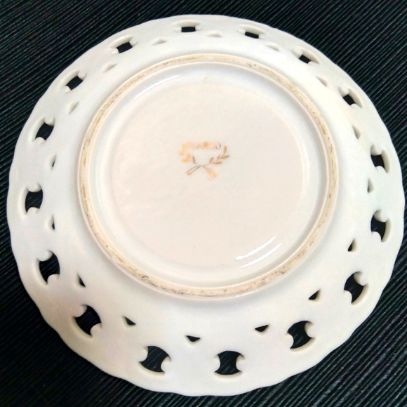 Vintage Reticulated Floral Saucer - Lusterware - Picture 2 of 3